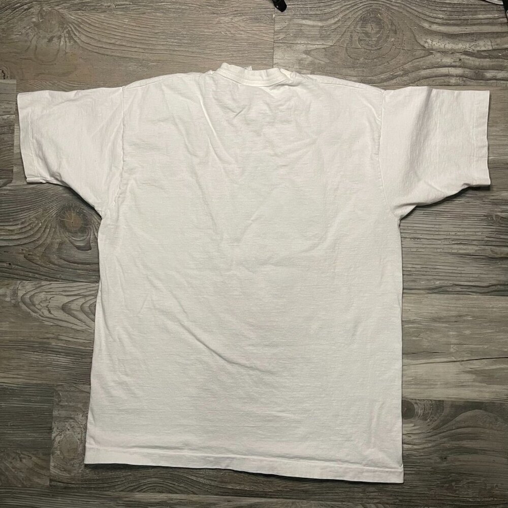 Vintage Mickey Unlimited Jerry Leigh Single Stitch T-Shirt XL Red White - Picture 6 of 6